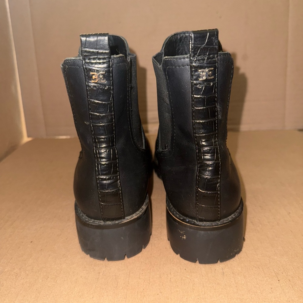 Sam Edelman Black Leather Combat Boots - Picture 3 of 3